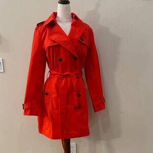 Banana Republic Bold Red Trench Coat